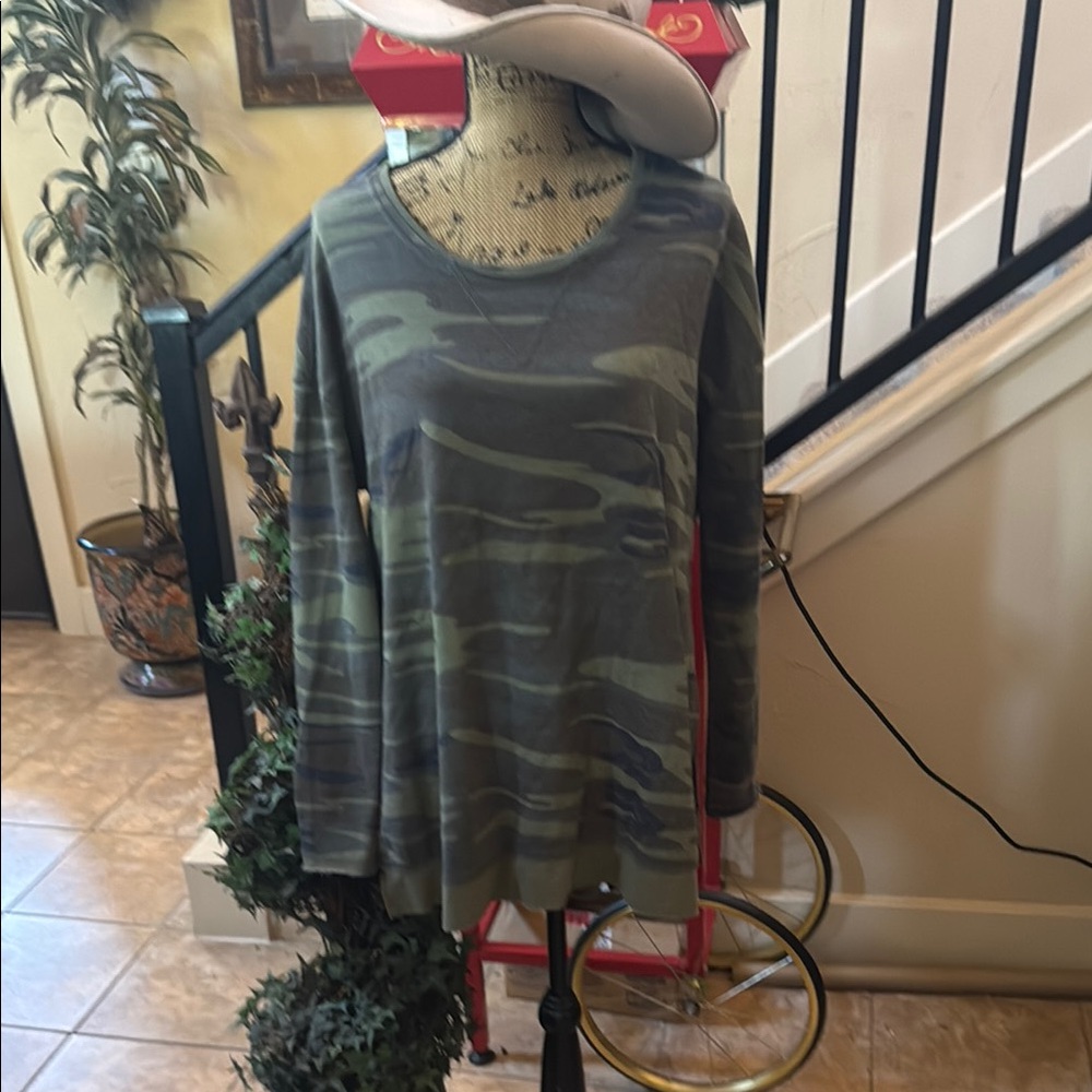 Z Supply Olive Camouflage Top